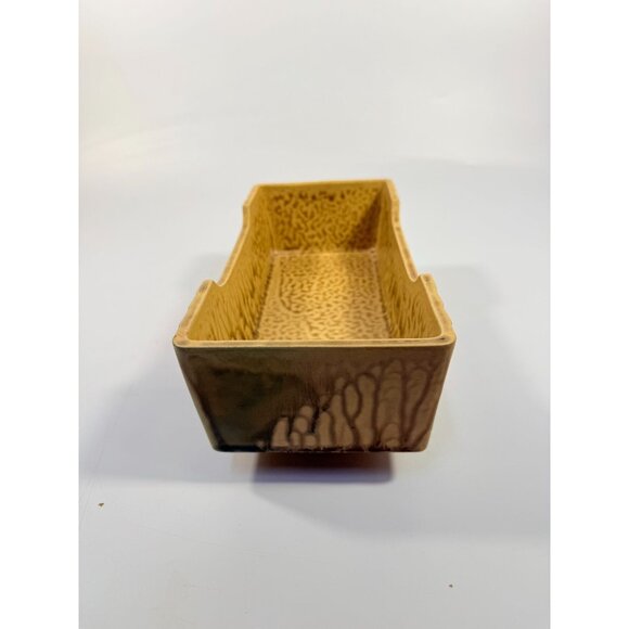 Footed Ikebana Dish Planter Japanese Drip Glaze Mid Century MCM Atomic Retro - Picture 8 of 16